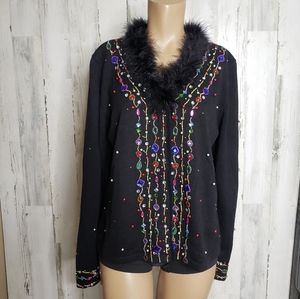 Ugly  Christmas Sweater  Jack B Quick Size L